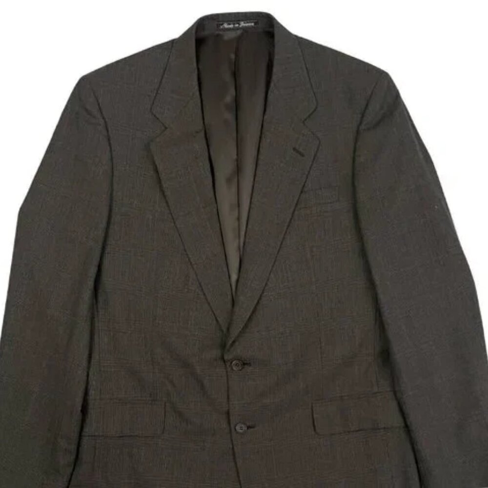 Vintage Mens Pierre Balmain Blazer Size 44 XL (Extra Long) 1970s Wool Glen Plaid